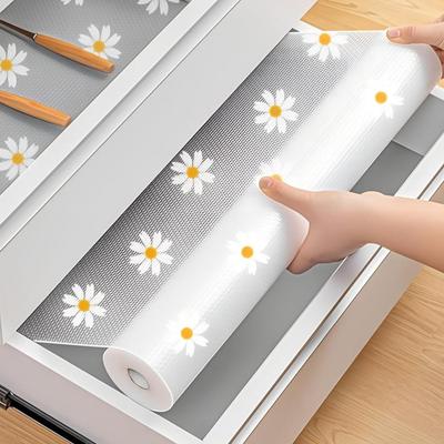 Пластиковый коврик-рулон для цветочной полки Водонепроницаемый Пыленепроницаемый Нескользящий Коврик для кухонного шкафа Влагостойкий Коврик для холодильника/стола
