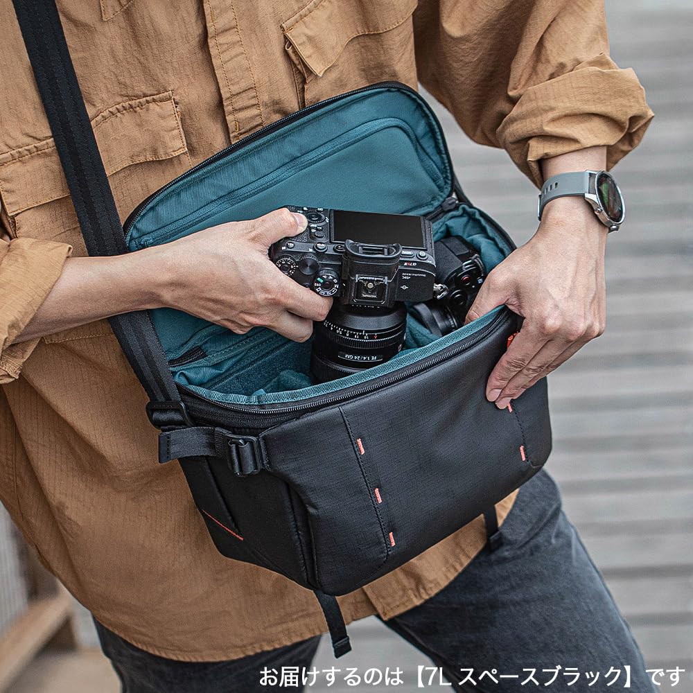 PGYTECH OneMo Sling 7L Camera Shoulder 2L Removable Cushioned Shoulder Suitable for DSLR and Mirrorless Small Sling Multiple Adjustable Shockproof