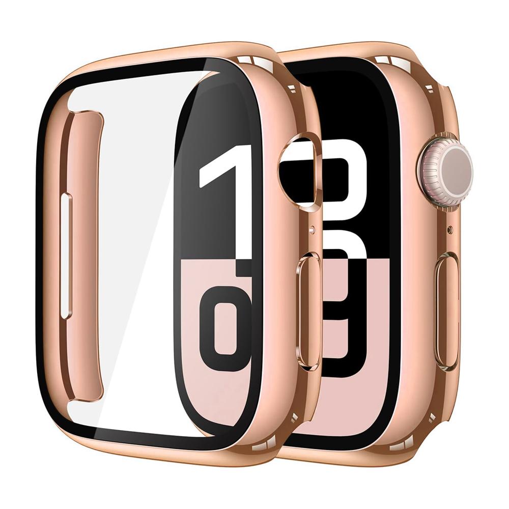 Защитная пленка для корпуса Apple Watch 11 10 42 мм 46 мм Аксессуары Покрытие Жесткий ПК Бампер+Закаленное Стекло Чехол iWatch Серии 11