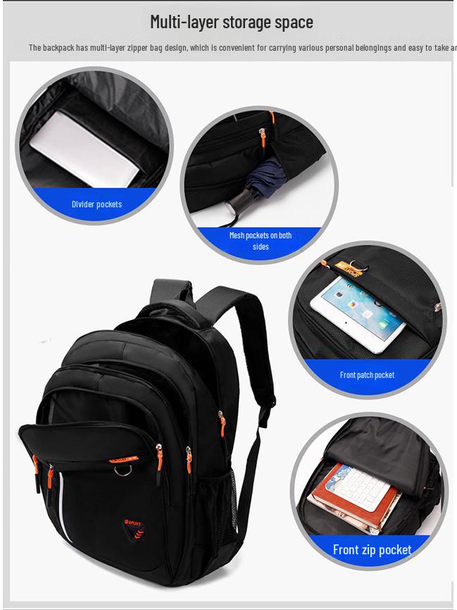 Мужской деловой рюкзак для ноутбука большой вместимости для путешествий на открытом воздухе и учебы