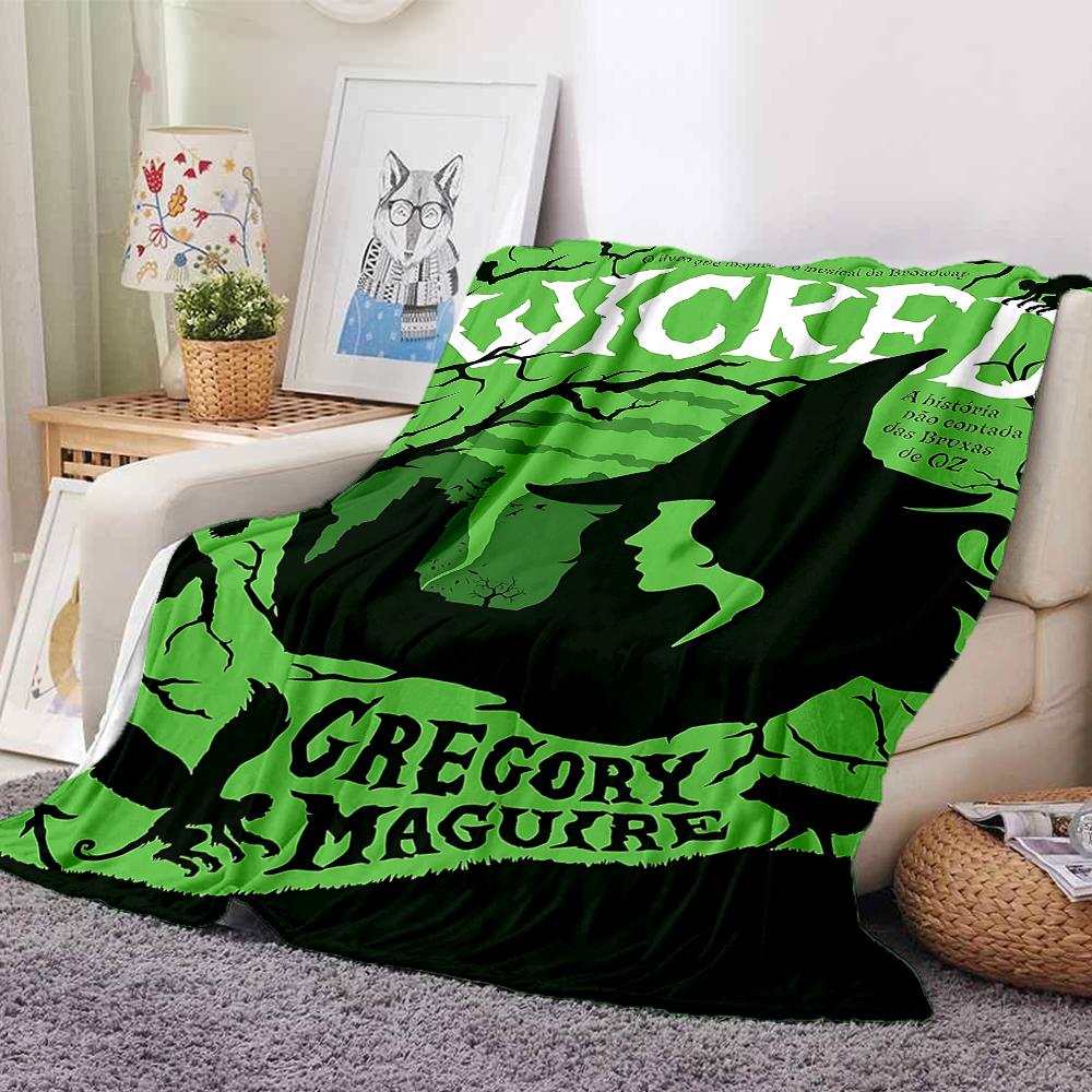 1Pc Witch Tale Flannel Blanket, Soft And Comfortable, Casual Warm, Camping Travel, Christmas, Halloween Xmas Gift N1111