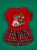 Dog Christmas Dresses Warm Puppy Clothes with Classical Plaid Printed   Costume  Dog Xmas Party Outfit for Dog Cats for Winter H