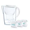 Brita Marella Water Filter, 1.15L Filter Capacity, 2.4L Total Capacity, Includes 3 Maxtra Plus Cartridges [Official Japanese Product]