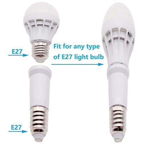 3.7 inch E26 Lamp Holder Extension Adapter  White  3PCS