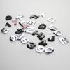 AAYJ1 25mm 45mm DIY 2015 3D Sharp Letters Numbers Full Alphabat Nameplate Logo Trunk Badge Sticker I Love Any Cars Black Chrome