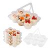 10Pcs Clear Cupcake Holders with Handle Lid Portable Cupcake Transport
