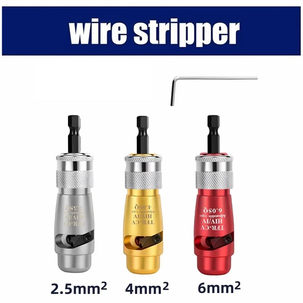 Professional Electric Wire Stripper Quickly Stripping Wire Stripper Bit Kit  Electrical Tools