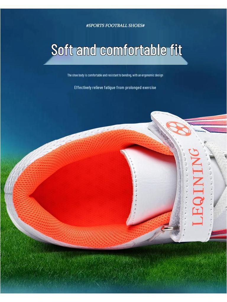 Детские противоскользящие футбольные бутсы на липучках для искусственного покрытия для мальчиков и девочек - Износостойкие тренировочные бутсы для соревнований