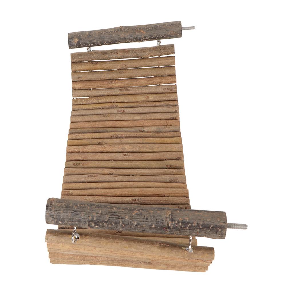 Wooden Ladder Bridge Platform Toy Bendable Interesting Chinchilla Suspension Bridge Hamster Climbing Ladder for Small Animal