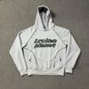 Unisex Oversized Hooded Sweatshirt Set With Puff Letter Print Streetwear Casual Tracksuit Teens Adults