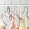 Крючки для кухонной фурнитуры, подставка для полотенец, универсальный прозрачный крючок для кухни, многофункциональный настенный крючок, органайзер для ключей