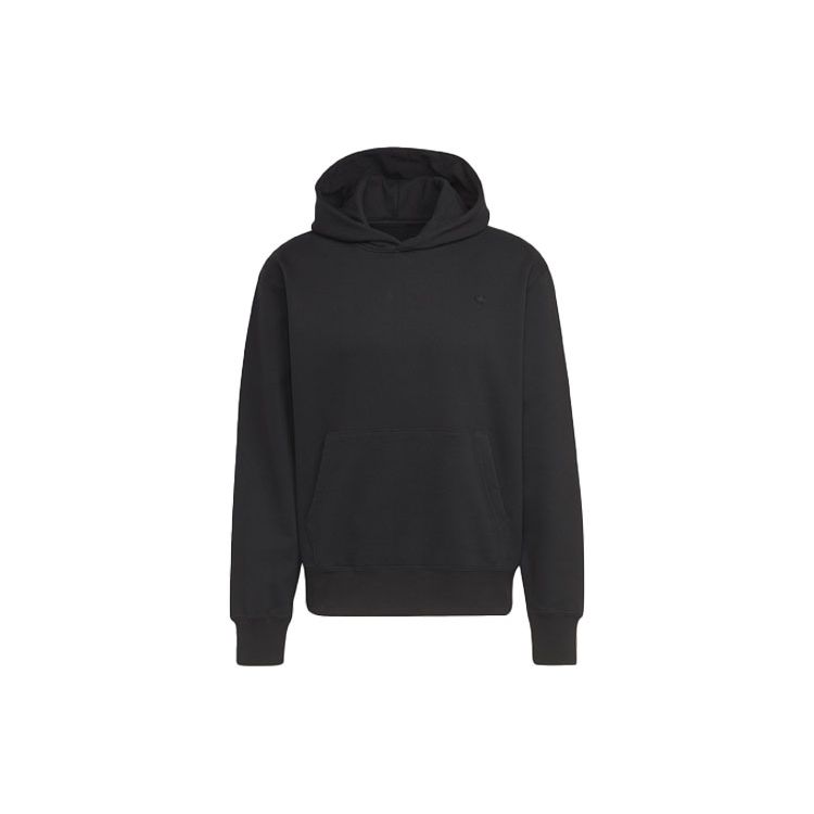 Adidas Originals Embroidered Trefoil Solid Color Hoodie Unisex Hoodie Black HF6373