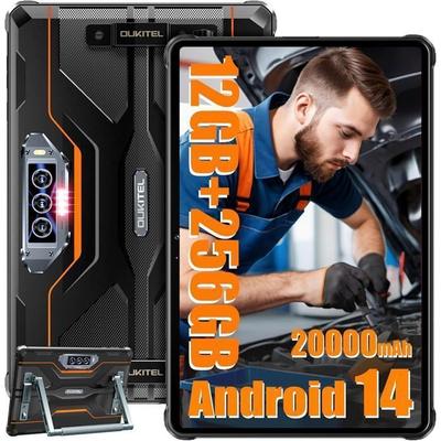 OUKITEL RT8 Неубиваемый планшет 12 ГБ + 256 ГБ 20000 мАч Ударопрочный планшет 11” Планшет Android 14 48 МП Две SIM-карты/IP68/IP69K Оранжевый