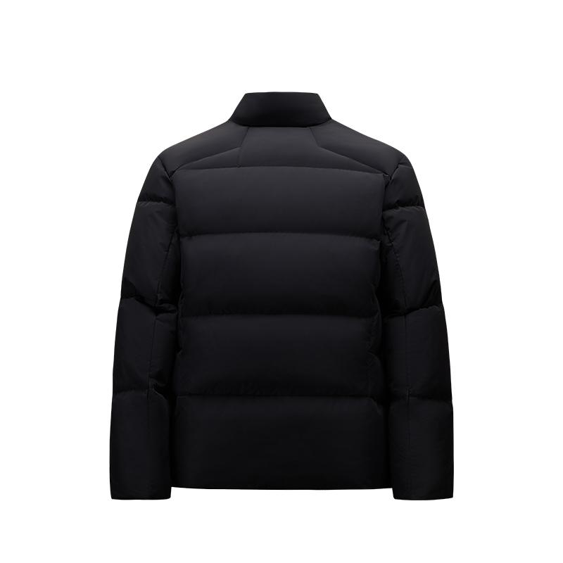 Anta Простая повседневная однотонная спортивная куртка-пуховик с воротником-стойкой и молнией для мужчин 152547920-2