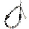 Ins Summer Small Fresh Cool Black Bear Strawberry love Chain Mobile Phone Shell Chain Female Portable Wrist Strap Rope.