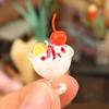 1Pcs Dollhouse Simulation Cherry Cream Cup Ice Cream Cup Mini Model Ornament Toy Dollhouse Miniature Accessories Decoration Toy