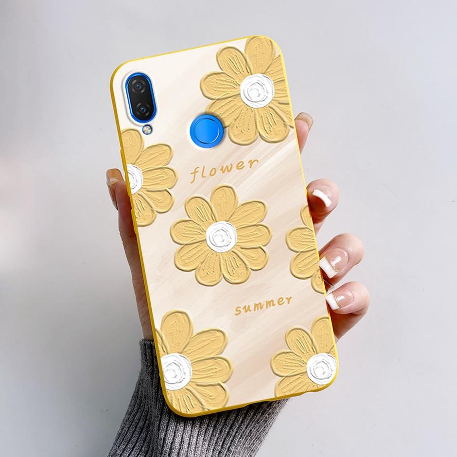 Cute Rabbit Photograph Phone Case For Honor 10 Lite Liquid Silicone Cover Shell For Huawei P smart 2019 Graffiti Bumper
