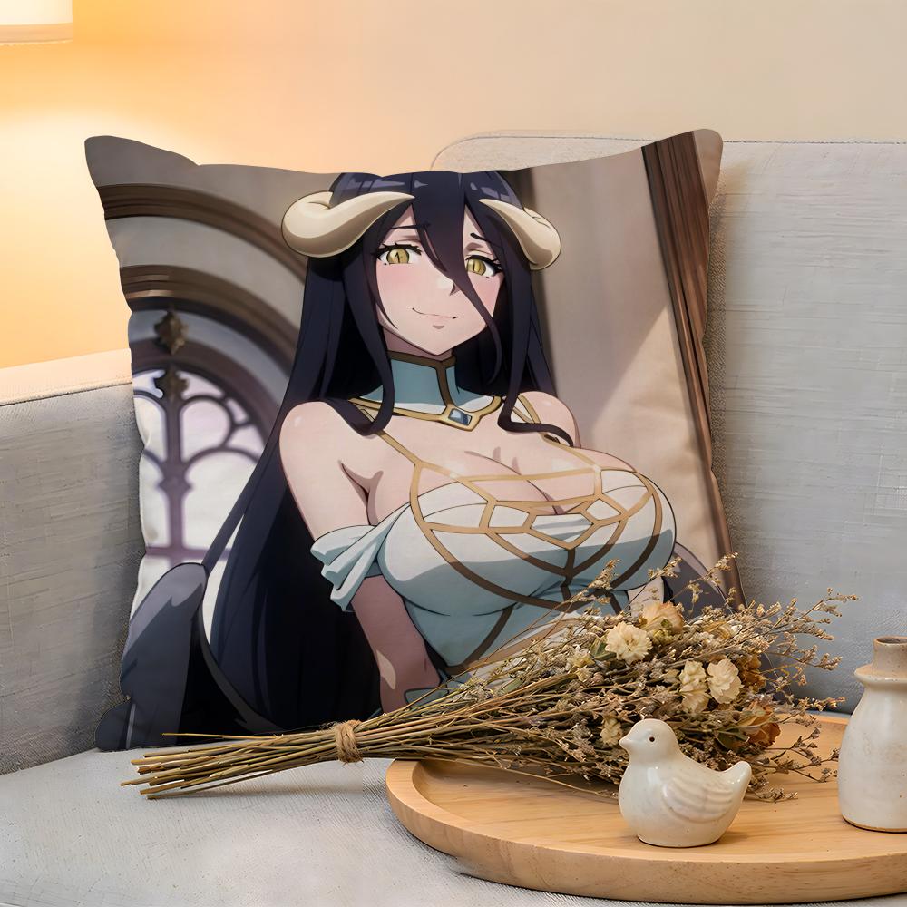 Cushion Cover  Linen  SkinFriendly Soft Decorative Case for Sofa Home Decor Hot Anime AAlbedo Pillow cover