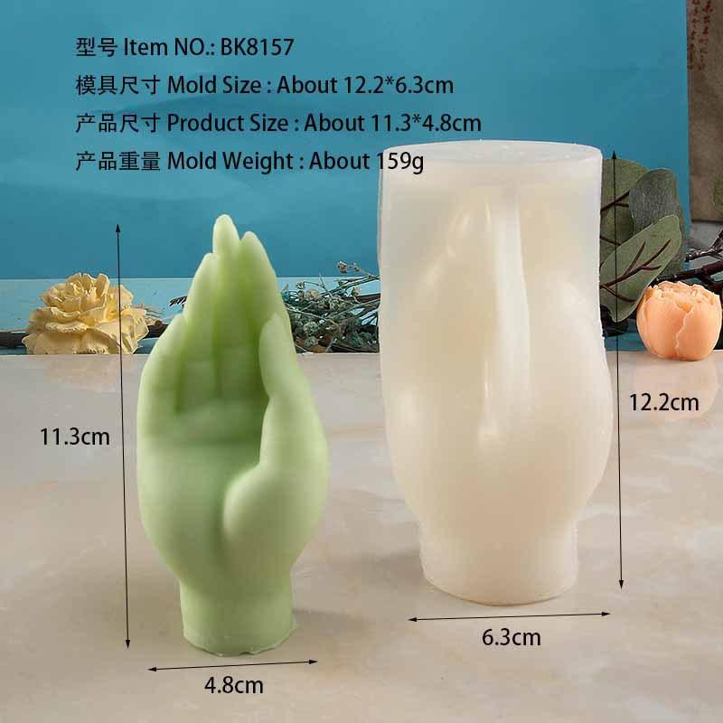 3D Средний палец Силиконовая форма для свечи Жест Ароматерапия Гипсовое искусство Мыло Смолы Ремесла Литейные формы Праздничные подарки для вечеринок