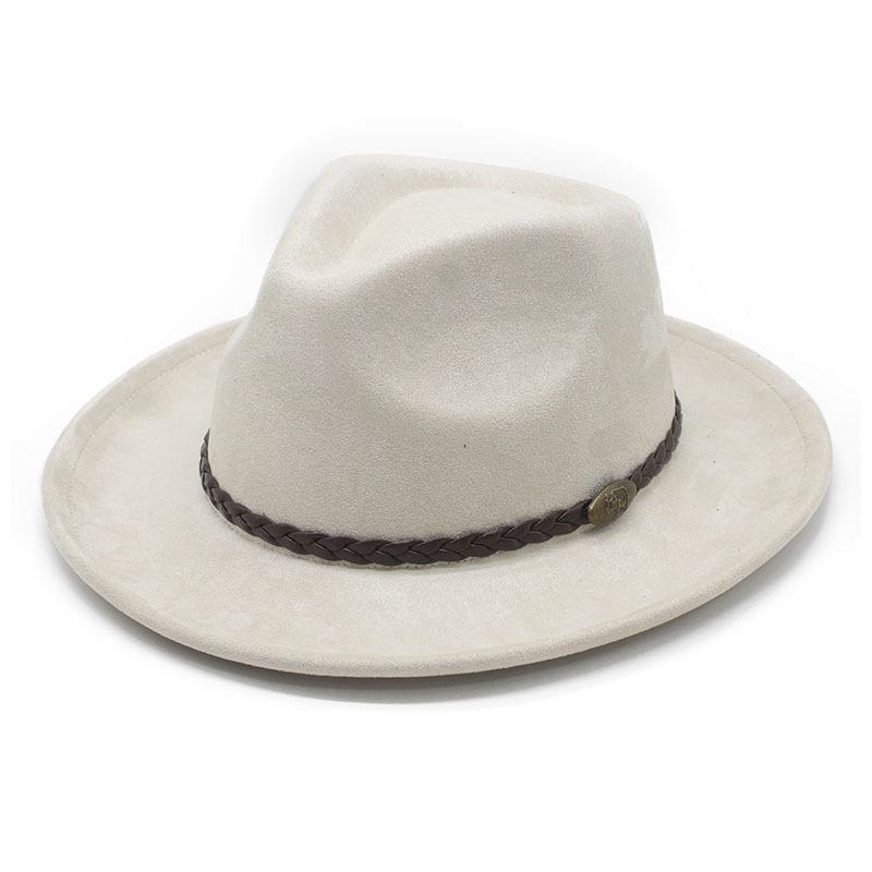 Vintage suede western cowboy hat for men and women, Tibetan suede jazz hat, crimped top hat