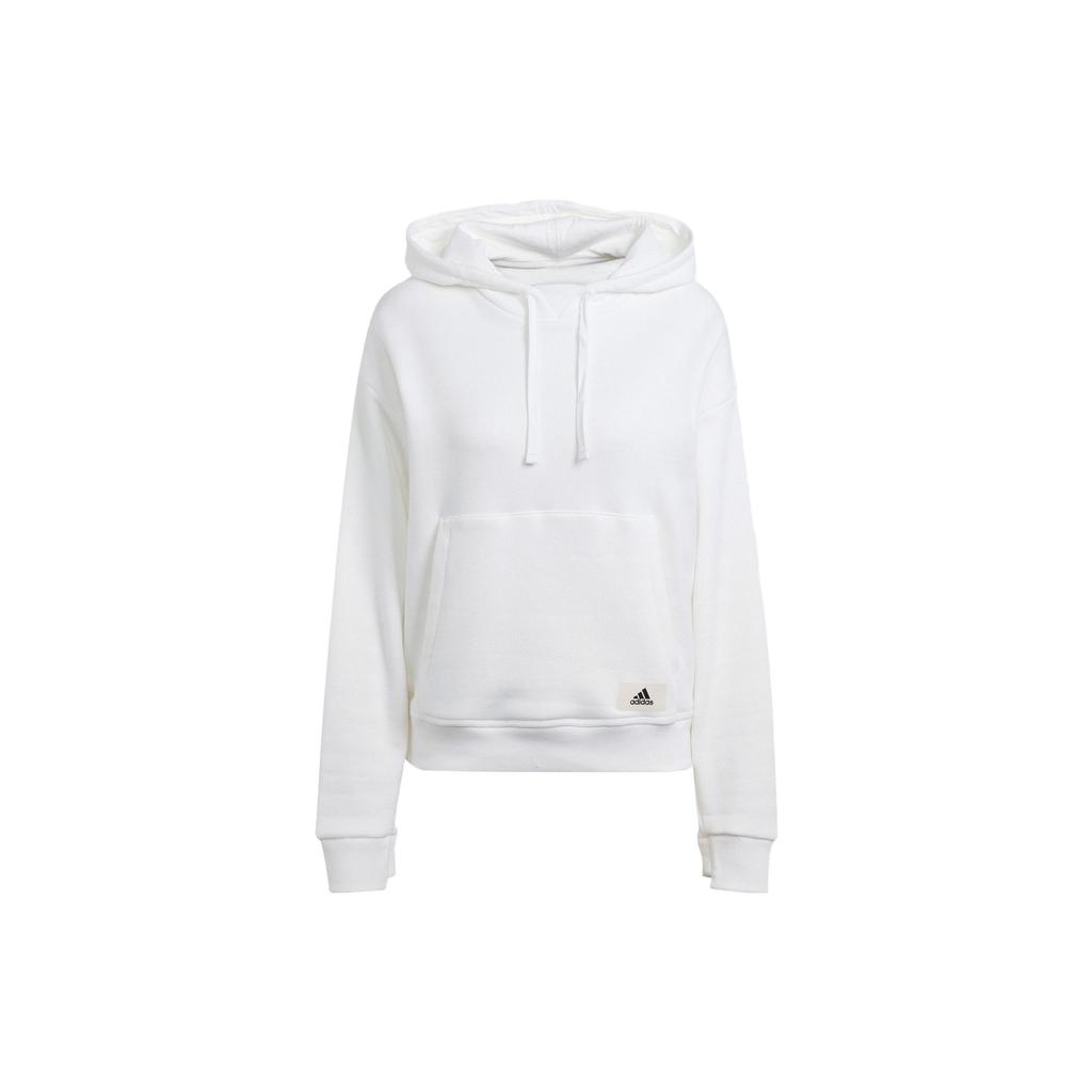 Adidas Solid Color Sports Casual Hoodie Women Hoodies White IU3173