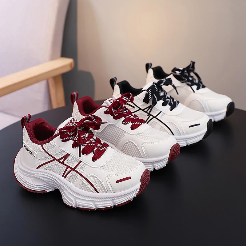 Детские кроссовки с крупной сеткой - Стиль Весна/Осень 2026, Универсальные и модные повседневные туфли для мальчиков и девочек младшего школьного возраста