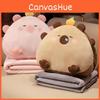 Ball Cartoon Rice 3 In 1 Capybara Pillow Air Conditioning Blanket Nap Toy Plush