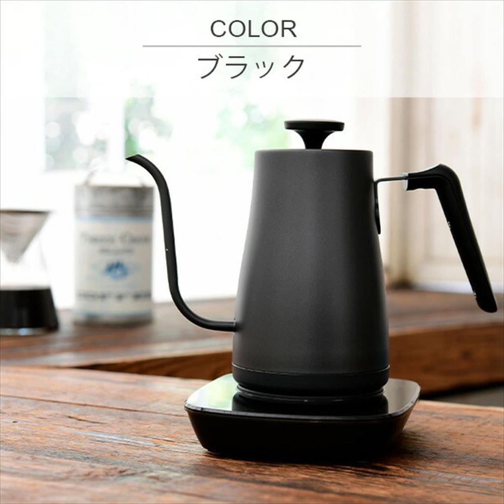 Electric Electric For Living Alone or Living with Two Drip Kettle Prevention Automatic Power Off After Black [Yamazen] Kettle, Pot, 0.8L, People,