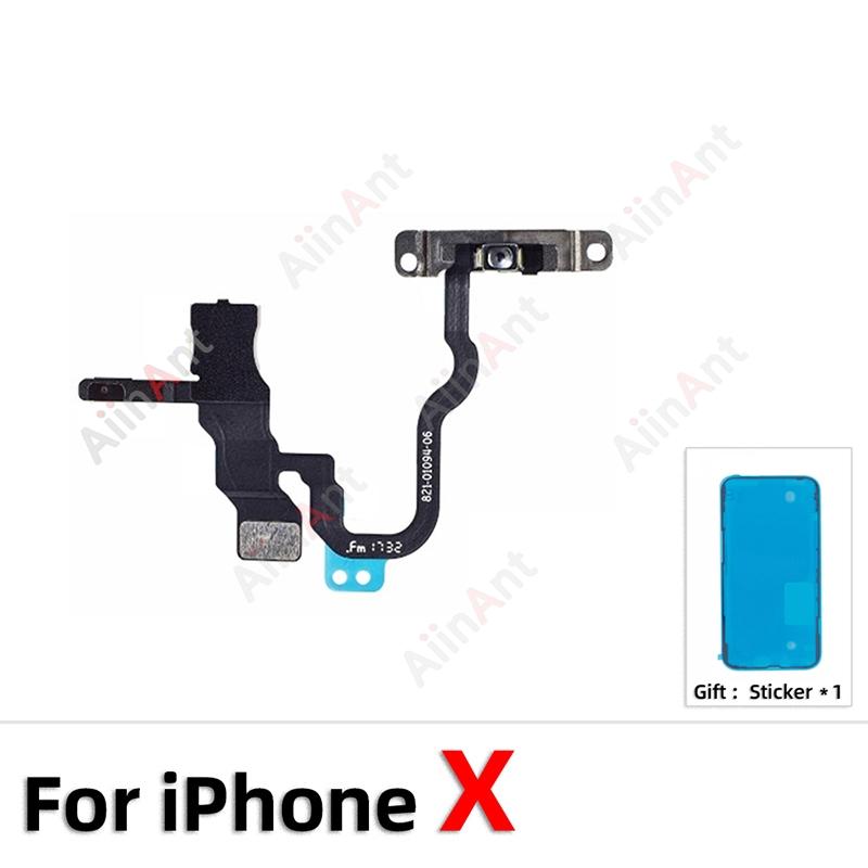 Power Volume Buttons FlashLight Power Flex Cable For iPhone 11 Pro X XR Xs Max 5s SE 6s 7 8 Plus SE 2 3 2020 2022 With Sticker