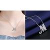 Women Fashion S925 Sterling Silver English Alphabet Pendant Necklace