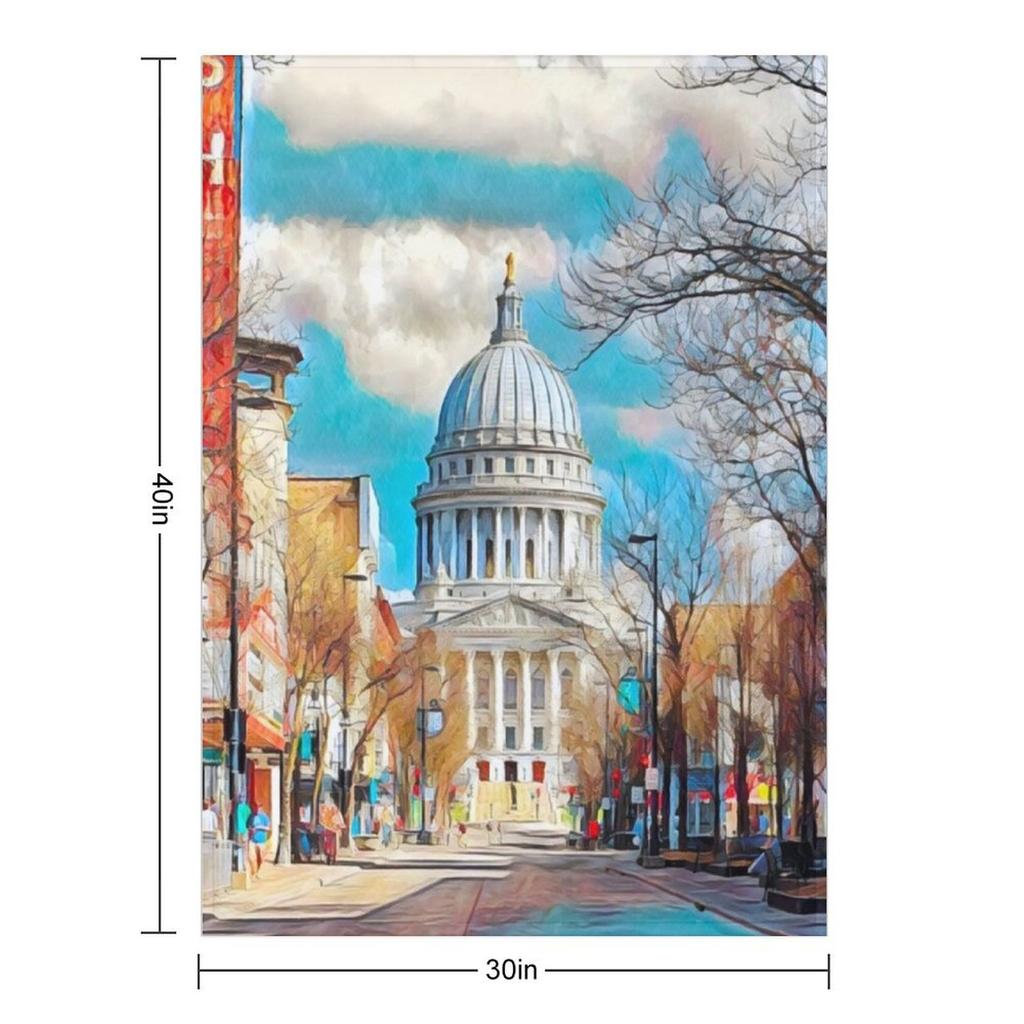 Madison Wisconsin Throw Blanket wednesday Bed Fashionable Fashion Sofas Decorative Sofa Blankets