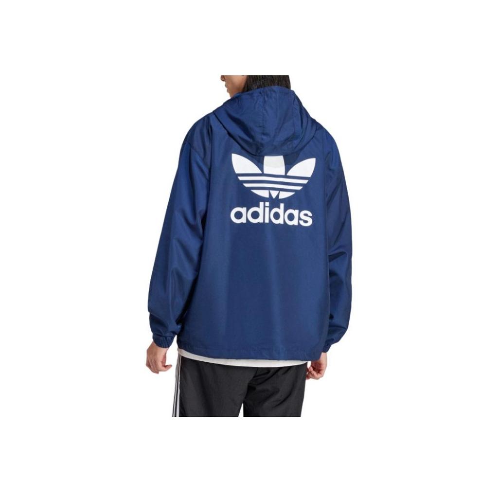 Adidas Originals Adicolor Logo Striped Zip-Up Long Sleeve Jacket Men Jackets Blue IR9858