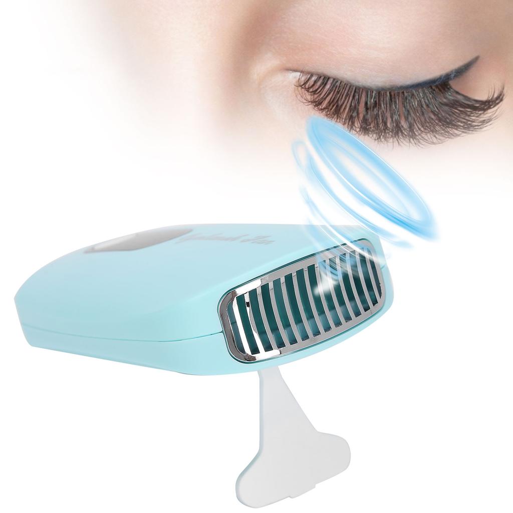 Eyelash Mini Blow Dryer Fan USB Rechargeable Grafting Eyelashes Extension Glue Dryer FanBlue