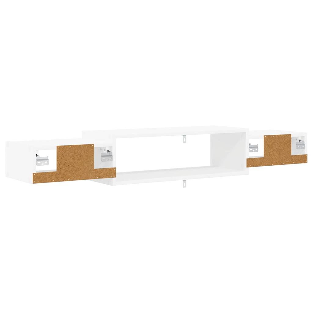 Wall Mounted TV Cabinet Wall Shelf White 140 x 28 x 21 cm