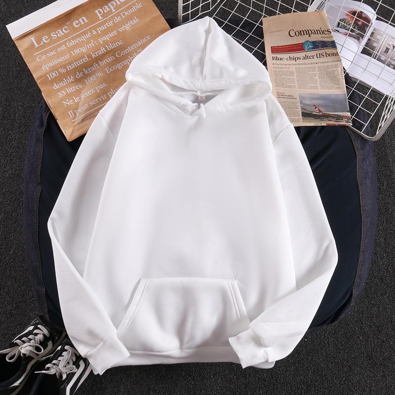 Unisex Fleece-Lined Hoodie: Thick, Loose-Fit, Long Sleeve Sweatshirt with Drawstring for Couples
