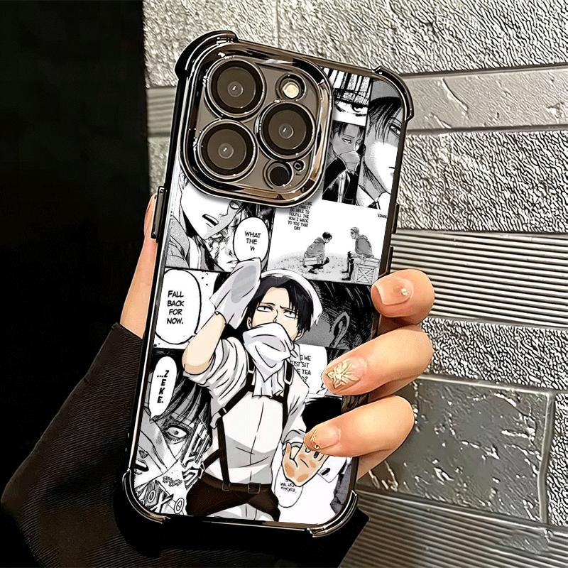 A-Атака Титанов Аниме Мягкий Чехол Для Телефона Для iPhone 15 16 17 Air 14 Pro Max 16E Plus 13 12 Mini Покрытие Защита От Падения Fundas