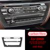 For BMW X5 X6 F15 F16 14-19 Car Styling Real Carbon Fiber Car CD Control Panel Stickers CD Panel Frame Decorations