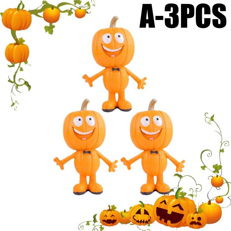 Decorative Knick-knacks Cartoon Pumpkin Man Statue Cute Figurine Resin Crafts for Halloween Decoration Evenements Kids Gift