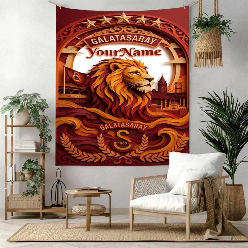 Galatasaray Custom Your Name Wall Decor Tapestry Art For Pet Memorial Birthdaywedding Party Backdrop Family Gift