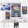 Abstract Flower In a Vase Orchid Canvas Painting Print On Canvas Wall Art Picture Poster Living Room Home Decor No Frame