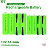 R7 1.2V AA2200mAh + AAA800mAh аккумуляторная батарея Ni-MH ячейка зеленого цвета с приварными язычками для зубной щетки электробритвы бритвы