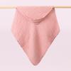 Pure Cotton Hooded Baby Swaddle Towel - Solid Color Gauze