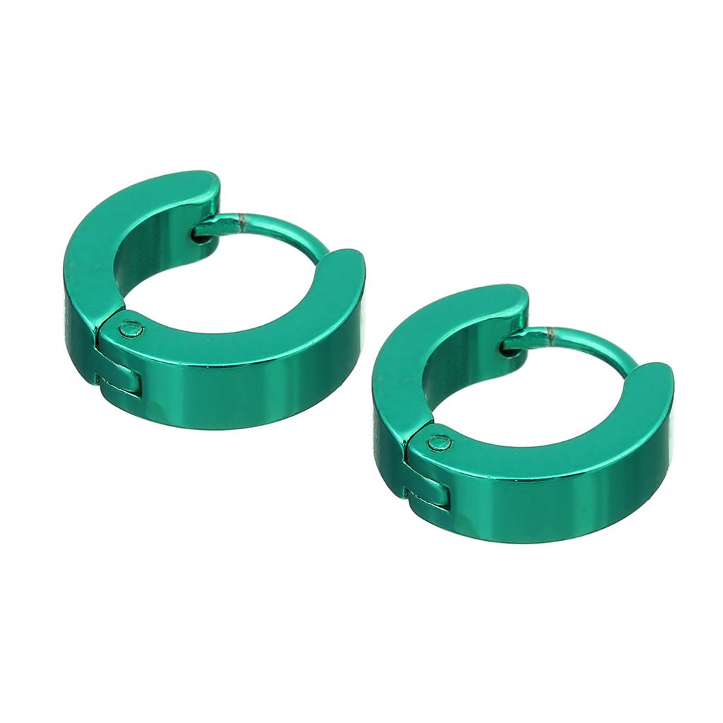 1 Pair Punk Stainless Steel Ear Circle Earrings Simple Ear Buckle Round Earring For Jewelry Making DIY Men Women Fashion Earring