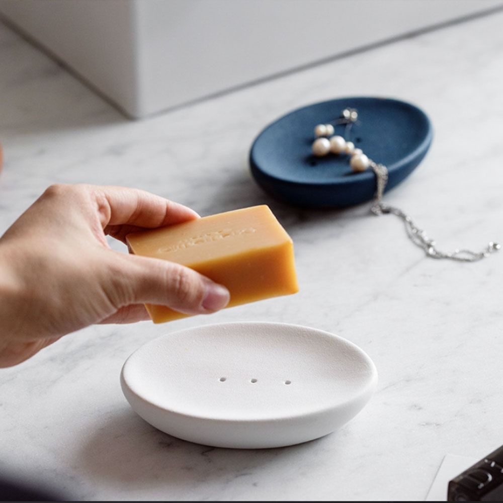 Самодренажная керамическая матовая мыльница с глазурью в виде снежинки, сушилка для мыла, бытовая