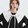 Women Girls Vintage Lolita False Fake Collar Shawl Sweet Ruffles Lace-Up Bow Decorative Necklace Choker Short Poncho