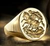 Хэ Чэн Ретро Европейско-американский Сплав Рыцарское Властное Мужское Кольцо