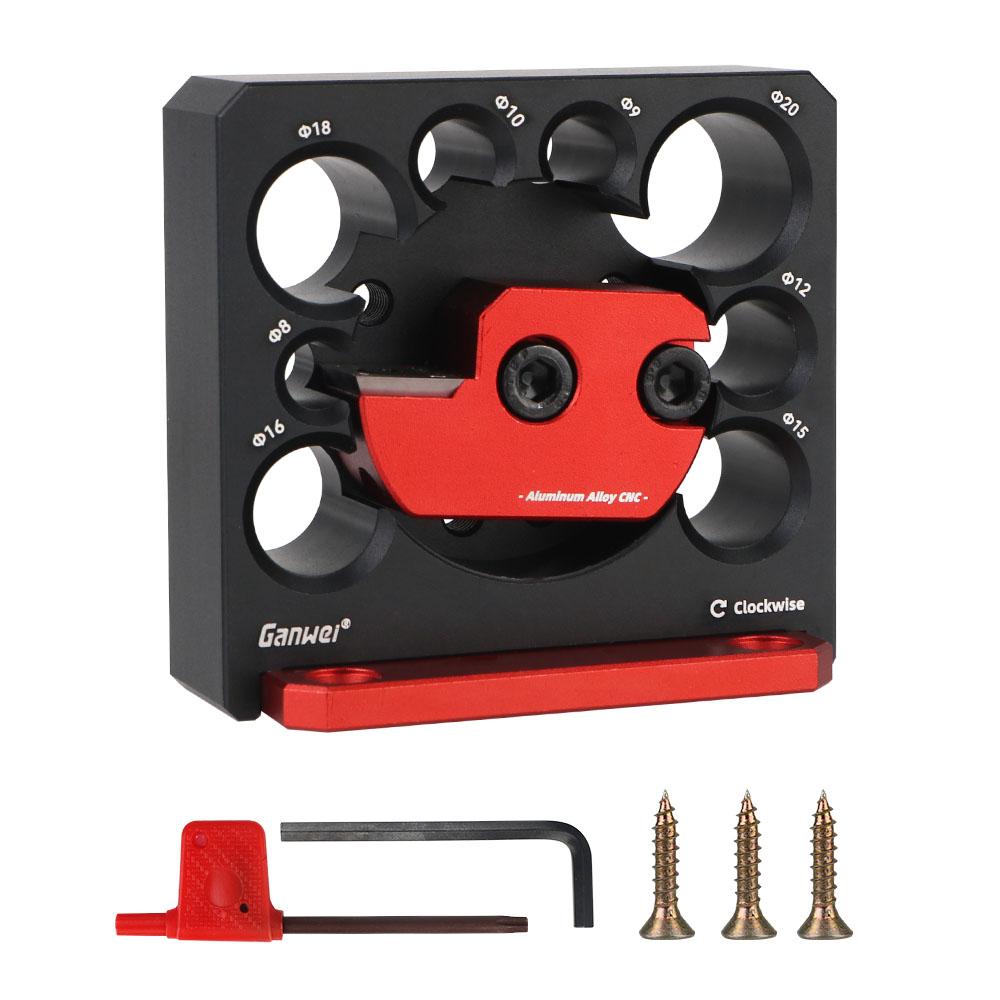 Electric Drill Milling Device Adjustable Woodworking Tools DIY Hand Tools 8mm-20mm 8 Holes CNC Dowel Maker Jig Kit Wooden Round Rod Planer