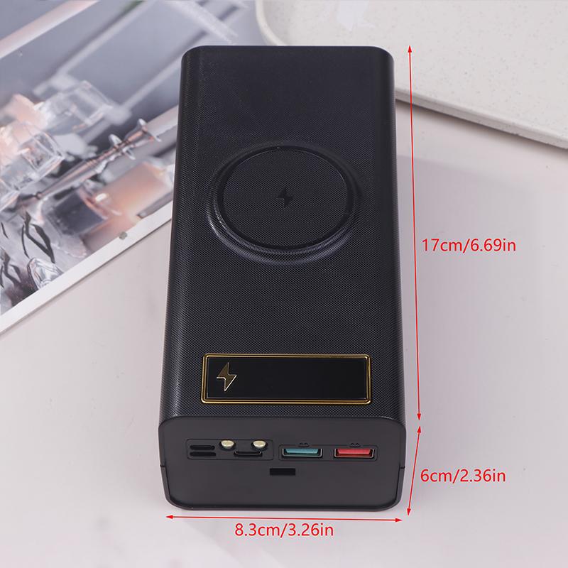 D21 21X18650 Корпус для аккумуляторов Пайка не требуется Корпус Power Bank Pd Со светом Зарядный бокс для аккумуляторов 18650 Съемный Портативный DIY Корпус
