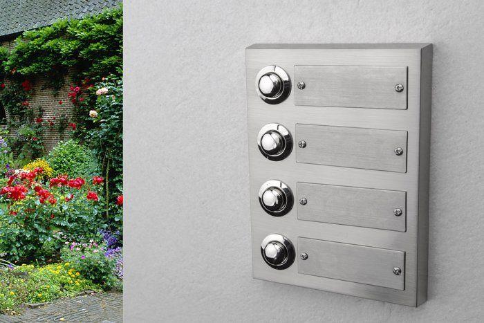 Sonnette - huber - 12014 - zinc moulé - bouton-poussoir laiton - installation facile