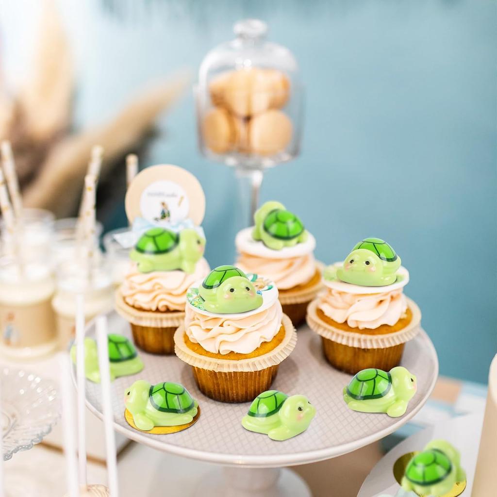 30 штук крошечных черепашек для кукольного домика, мини-животные из смолы, мини-зеленые черепашки для волшебного сада, микро-мшистый ландшафт, домашний декор